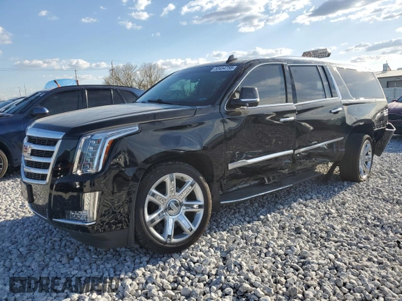 2019 Cadillac Escalade ESV Luxury with VIN 1GYS4HKJ2KR138634, listed as a Copart auction lot 53454755 with 104,098 mi miles and Salvage title. Bid and sale history available at DreamBid. Image 1.