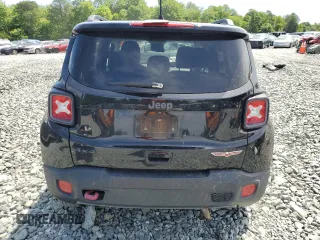 2018 Jeep Renegade Trailhawk with VIN ZACCJBCB0JPH15701, listed as a Copart auction lot 57450485 with Not provided miles and Salvage title. Bid and sale history available at DreamBid. Image 6.