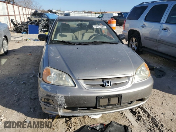 2003 Honda Civic LX with VIN 1HGEM21563L021424, listed as a Copart auction lot 43437525 with Not Provided miles and Clean Title. Bid and sale history available at DreamBid. Image 5.