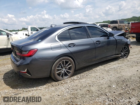 2020 BMW 3 Series 330i xDrive with VIN WBA5R7C08LFJ10597, listed as a Copart auction lot 53840925 with Not Provided miles and Salvage Title. Bid and sale history available at DreamBid. Image 3.