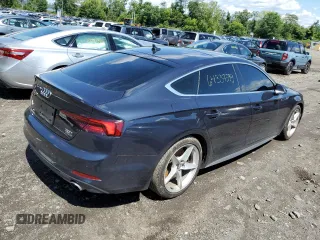 2018 Audi A5 Sportback Premium Plus with VIN WAUENCF56JA100415, listed as a Copart auction lot 40967394 with 40,158 mi miles. Bid and sale history available at carsss.com. Image 3.