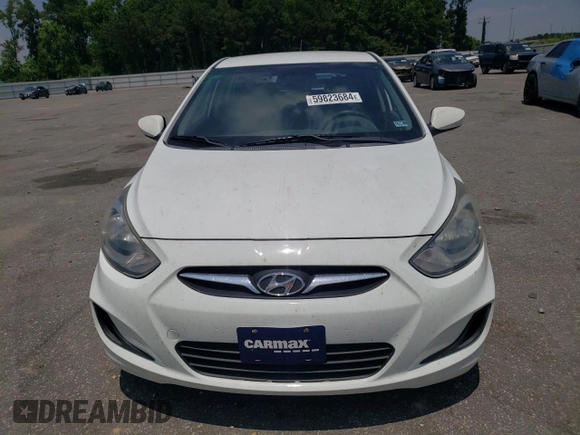 2012 Hyundai Accent GS with VIN KMHCT5AE9CU040856, listed as a Copart auction lot 59823684 with 147,947 mi miles and Non repairable. Bid and sale history available at DreamBid. Image 5.