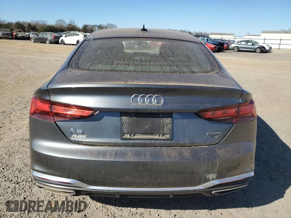 2023 Audi A5 Sportback S line Premium Plus with VIN WAUFACF59PA022964, listed as a Copart auction lot 86434774 with 39,958 mi miles and Salvage Title. Bid and sale history available at carsss.com. Image 6.
