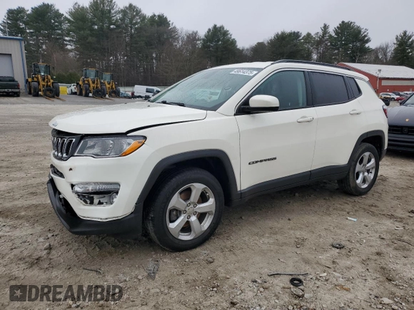 2020 Jeep Compass Latitude with VIN 3C4NJDBB0LT125967, listed as a Copart auction lot 49614375 with 52,845 mi miles and Salvage Title. Bid and sale history available at carsss.com. Image 1.
