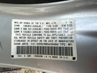 2004 Honda CR-V EX with VIN SHSRD78854U254849, listed as a Copart auction lot 52822715 with 134,655 mi miles and Clean Title. Bid and sale history available at carsss.com. Image 10.
