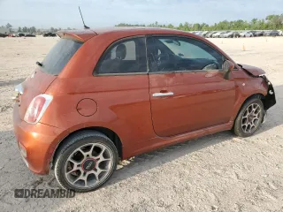 2015 FIAT 500 Sport with VIN 3C3CFFBR5FT648427, listed as a Copart auction lot 53160575 with 139,524 mi miles and Salvage Title. Bid and sale history available at carsss.com. Image 3.
