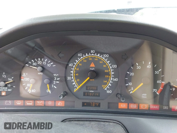 1994 Mercedes-Benz SL 5.0L with VIN WDBFA67E0RF096376, listed as a IAAI auction lot 42603659 with 78,214 mi miles and . Bid and sale history available at DreamBid. Image 7.