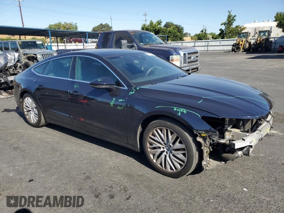 2019 Audi A7 Premium Plus with VIN WAUR2AF21KN052210, listed as a Copart auction lot 60918945 with 64,740 mi miles and Salvage title. Bid and sale history available at DreamBid. Image 4.