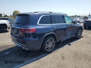2021 Mercedes-Benz GLS 450 with VIN 4JGFF5KEXMA442665, listed as a Copart auction lot 62712424 with 24,449 mi miles and Salvage Title. Bid and sale history available at DreamBid. Image 3.
