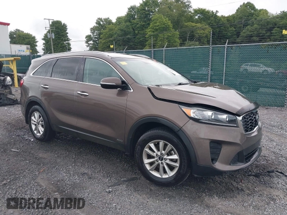 2019 Kia Sorento LX with VIN 5XYPGDA32KG429289, listed as a IAAI auction lot 40030977 with 53,579 mi miles. Bid and sale history available at carsss.com. Image 1.