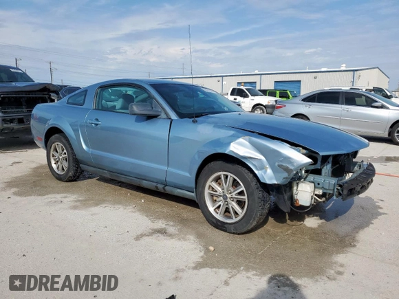 2005 Ford Mustang Deluxe with VIN 1ZVFT80N655136829, listed as a Copart auction lot 50765825 with 142,242 mi miles and Salvage title. Bid and sale history available at DreamBid. Image 4.