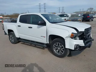 2021 GMC Canyon 4WD AT4 z VIN 1GTG6FEN9M1226610, wystawiony jako IAAI lot #42010503 z przebiegiem 113 487 mil mil oraz . Historia ofert i sprzedaży dostępna na DreamBid. Obrazek 1.