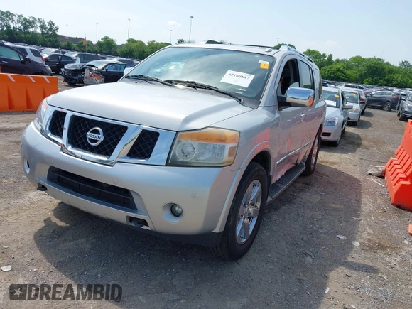 2011 Nissan Armada SV with VIN 5N1BA0ND7BN613865, listed as a IAAI auction lot 42160887 with 225,294 mi miles and . Bid and sale history available at DreamBid. Image 2.