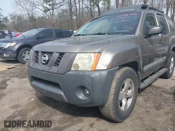 2005 Nissan Xterra S with VIN 5N1AN08U95C635085, listed as a IAAI auction lot 41806846 with 205,559 mi miles. Bid and sale history available at carsss.com. Image 2.