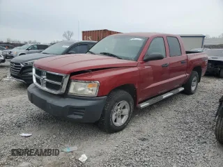 2008 Dodge Dakota SXT with VIN 1D7HE38K18S541785, listed as a Copart auction lot 89347225 with 139,435 mi miles and Salvage Title. Bid and sale history available at carsss.com. Image 1.