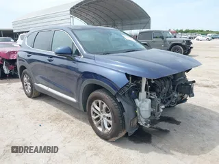 2019 Hyundai Santa Fe SE with VIN 5NMS2CAD3KH029811, listed as a IAAI auction lot 42258629 with 75,640 mi miles and . Bid and sale history available at DreamBid. Image 1.