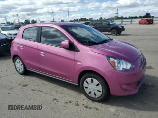2015 Mitsubishi Mirage DE with VIN ML32A3HJ5FH044657, listed as a Copart auction lot 56916395 with 48,321 mi miles and Salvage title. Bid and sale history available at DreamBid. Image 4.