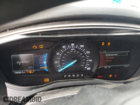 2020 Ford Fusion SE with VIN 3FA6P0T94LR190475, listed as a Copart auction lot 49952925 with 98,688 mi miles and Salvage title. Bid and sale history available at DreamBid. Image 9.
