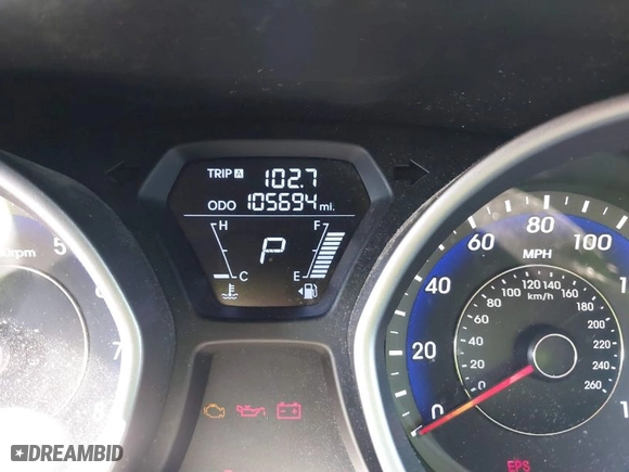 2012 Hyundai Elantra GLS PZEV with VIN KMHDH4AE3CU321695, listed as a IAAI auction lot 41675612 with 105,694 mi miles. Bid and sale history available at carsss.com. Image 16.