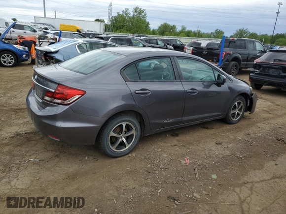 2015 Honda Civic SE z VIN 19XFB2F74FE087468, wystawiony jako Copart lot #57939305 z przebiegiem 166 755 mil mil oraz Szkoda całkowita • Salvage title. Historia ofert i sprzedaży dostępna na DreamBid. Obrazek 3.