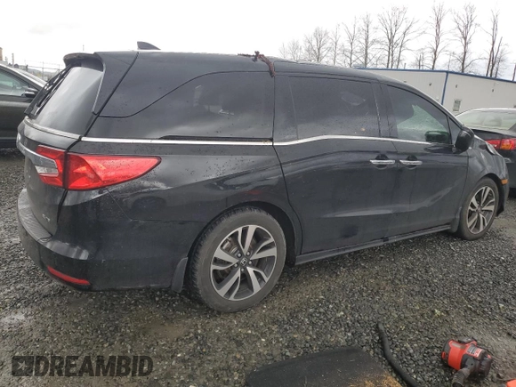 2020 Honda Odyssey Elite with VIN 5FNRL6H99LB069683, listed as a Copart auction lot 47960495 with Not Provided miles and Salvage Title. Bid and sale history available at DreamBid. Image 3.