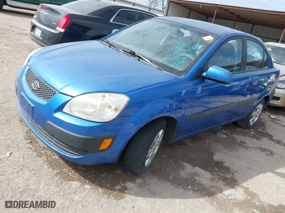 2008 Kia Rio LX with VIN KNADE123486430555, listed as a IAAI auction lot 41875641 with 121,280 mi miles. Bid and sale history available at carsss.com. Image 16.
