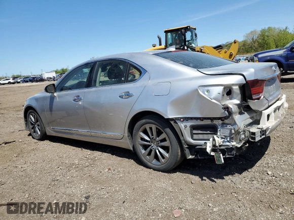 2014 Lexus LS 460 with VIN JTHCL5EF8E5022156, listed as a Copart auction lot 56633035 with 123,562 mi miles and Salvage title. Bid and sale history available at DreamBid. Image 2.