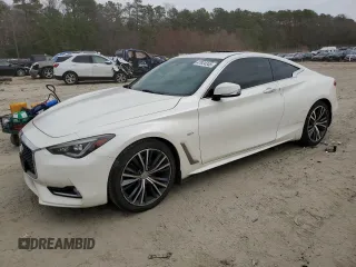 2018 Infiniti Q60 Luxe with VIN JN1EV7EL7JM390451, listed as a Copart auction lot 47924345 with 157,777 mi miles and Salvage title. Bid and sale history available at DreamBid. Image 1.