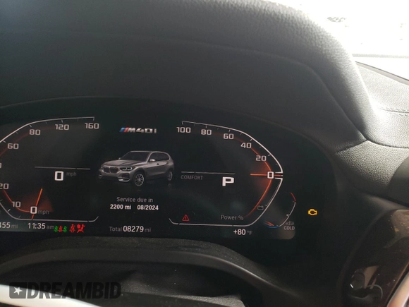 2024 BMW X4 M40i with VIN 5UX43DT05R9T40120, listed as a Copart auction lot 60976684 with 8,279 mi miles and Non Repairable. Bid and sale history available at carsss.com. Image 9.