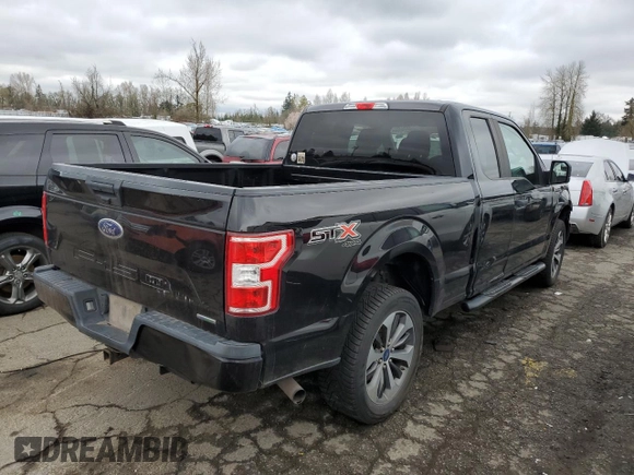 2019 Ford F-150 XL with VIN 1FTEX1EP0KKC22297, listed as a Copart auction lot 47800195 with 96,819 mi miles and Salvage Title. Bid and sale history available at carsss.com. Image 3.
