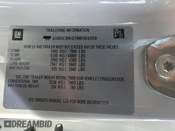 2021 Chevrolet Suburban LS with VIN 1GNSCBKD7MR301059, listed as a Copart auction lot 77436554 with 54,279 mi miles and Clean Title. Bid and sale history available at DreamBid. Image 10.