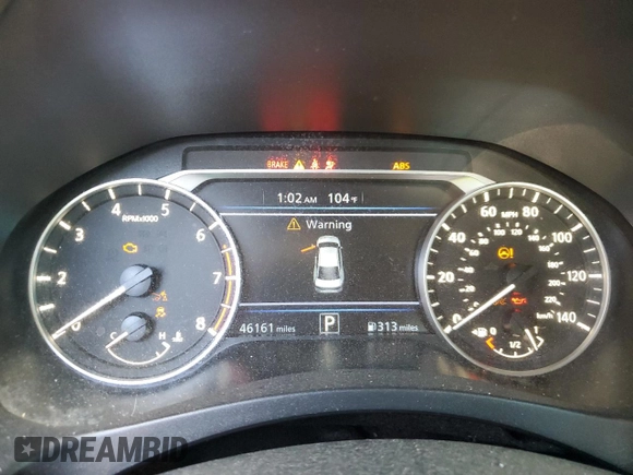 2020 Nissan Altima SV with VIN 1N4BL4DV5LC222765, listed as a Copart auction lot 58192925 with 46,161 mi miles and Salvage title. Bid and sale history available at DreamBid. Image 9.