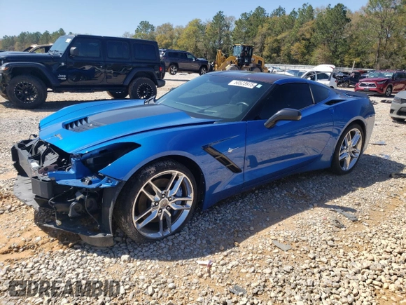 2014 Chevrolet Corvette Z51 3LT with VIN 1G1YM2D77E5105731, listed as a Copart auction lot 50523975 with 56,229 mi miles and Clean title. Bid and sale history available at DreamBid. Image 1.