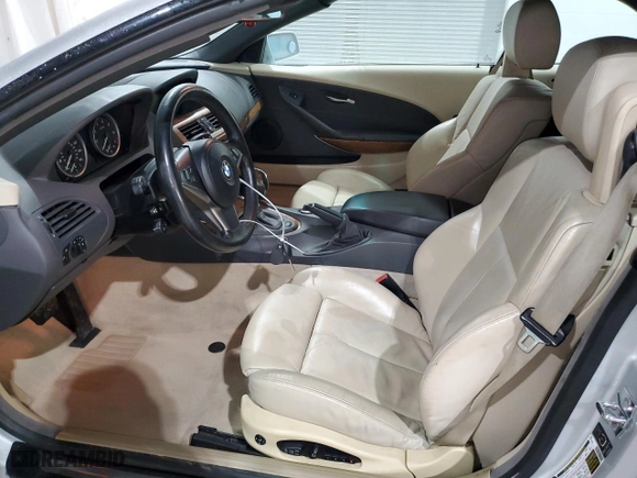 2005 BMW 6 Series 645Ci with VIN WBAEK73415B325885, listed as a Copart auction lot 80976204 with 96,571 mi miles and Salvage Title. Bid and sale history available at carsss.com. Image 7.