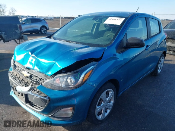 2020 Chevrolet Spark LS with VIN KL8CB6SA8LC404336, listed as a IAAI auction lot 41481512 with 63,252 mi miles. Bid and sale history available at carsss.com. Image 17.