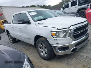 2022 Ram 1500 Big Horn z VIN 1C6SRFMT3NN400075, wystawiony jako IAAI lot #41839891 z przebiegiem 65 132 mil mil oraz . Historia ofert i sprzedaży dostępna na DreamBid. Obrazek 1.