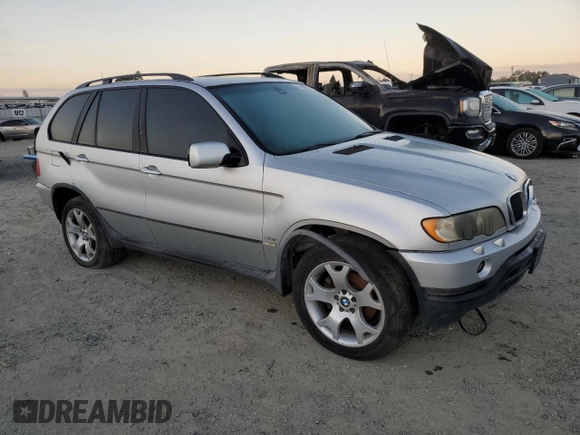 2002 BMW X5 3.0i with VIN 5UXFA535X2LP50341, listed as a Copart auction lot 73180214 with 0 mi miles and Salvage Title. Bid and sale history available at carsss.com. Image 4.