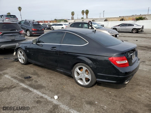2012 Mercedes-Benz C-Class C 250 with VIN WDDGJ4HB8CF799459, listed as a Copart auction lot 46551745 with 0 mi miles and Salvage Title. Bid and sale history available at carsss.com. Image 2.