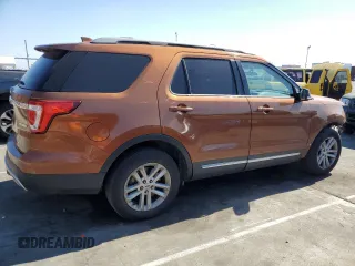 2017 Ford Explorer XLT with VIN 1FM5K7DH9HGA60625, listed as a Copart auction lot 46456765 with 91,824 mi miles and Salvage Title. Bid and sale history available at carsss.com. Image 3.