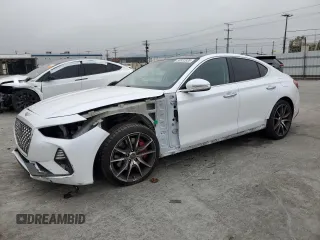 2019 Genesis G70 Advanced with VIN KMTG74LEXKU024019, listed as a Copart auction lot 50832935 with 111,373 mi miles and Salvage Title. Bid and sale history available at DreamBid. Image 1.