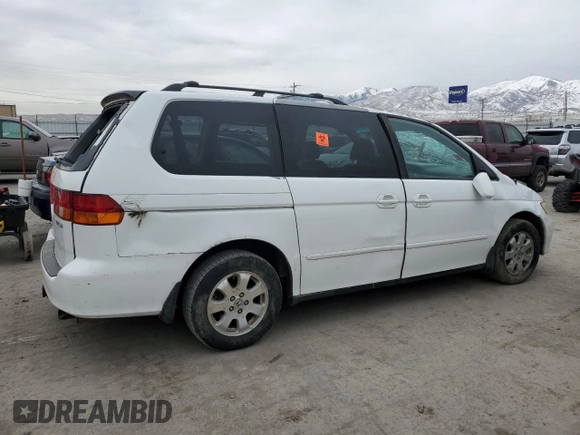 2004 Honda Odyssey EX with VIN 5FNRL18634B078051, listed as a Copart auction lot 49917355 with 269,947 mi miles and Salvage Title. Bid and sale history available at DreamBid. Image 3.