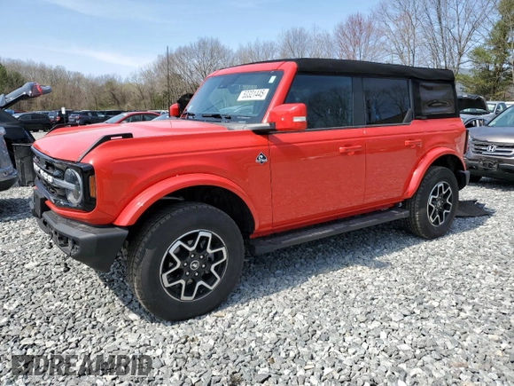 2023 Ford Bronco с VIN 1FMDE5DH0PLB63705, выставлен на аукционе Copart как лот 53321445 с пробегом 19 498 миль миль и Списание • Salvage title. История ставок и продаж доступна на DreamBid. Изображение 1.