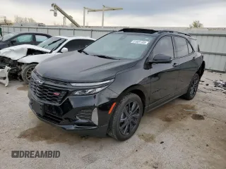 2024 Chevrolet Equinox RS z VIN 3GNAXMEG8RL102988, wystawiony jako Copart lot #51831105 z przebiegiem 16 352 mil mil oraz Szkoda całkowita • Salvage title. Historia ofert i sprzedaży dostępna na DreamBid. Obrazek 1.