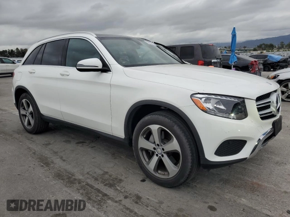 2017 Mercedes-Benz GLC with VIN WDC0G4JB9HF119221, listed as a Copart auction lot 53653555 with 55,291 mi miles and Salvage Title. Bid and sale history available at carsss.com. Image 4.
