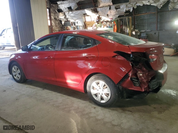 2016 Hyundai Elantra SE with VIN KMHDH4AE7GU606843, listed as a Copart auction lot 52169655 with 97,783 mi miles and Salvage Title. Bid and sale history available at carsss.com. Image 2.