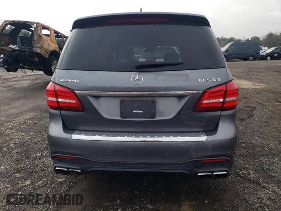 2017 Mercedes-Benz GLS with VIN 4JGDF7FEXHA893212, listed as a Copart auction lot 80876754 with 110,073 mi miles and Salvage Title. Bid and sale history available at carsss.com. Image 6.
