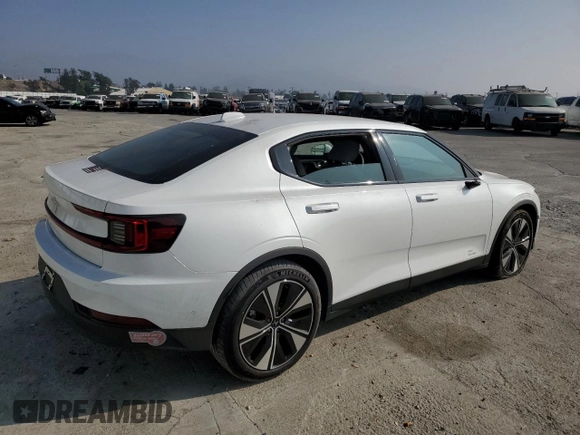 2024 Polestar 2 z VIN YSMFE3KA5RL237277, wystawiony jako Copart lot #83460924 z przebiegiem 4121 mil mil oraz Szkody całkowita. Historia ofert i sprzedaży dostępna na DreamBid. Obrazek 3.