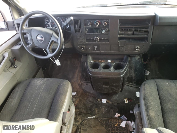 2019 GMC Savana Cargo Van with VIN 1GTW7AFG4K1335887, listed as a Copart auction lot 80944784 with 0 mi miles and Salvage Title. Bid and sale history available at carsss.com. Image 8.
