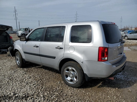 2015 Honda Pilot LX with VIN 5FNYF4H29FB023348, listed as a Copart auction lot 46155455 with 0 mi miles and Salvage Title. Bid and sale history available at carsss.com. Image 2.