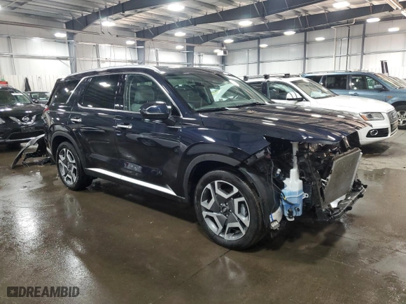 2024 Hyundai Palisade SEL with VIN KM8R4DGE6RU690536, listed as a Copart auction lot 80944234 with 13,643 mi miles and Salvage Title. Bid and sale history available at carsss.com. Image 4.
